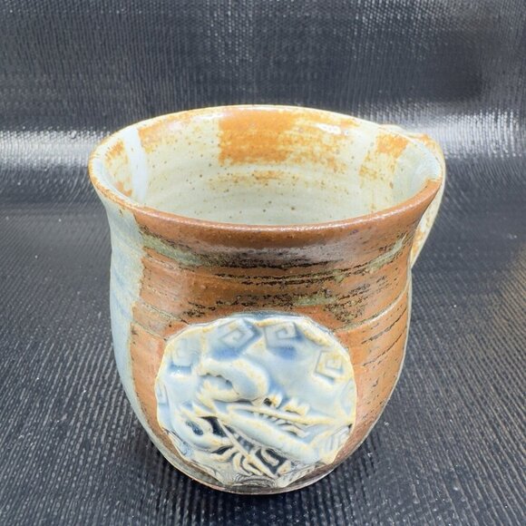 Hand Made Stoneware Pottery Coffee Mug Cup With 3D Crawfish Artist Signed VTG - Picture 13 of 13